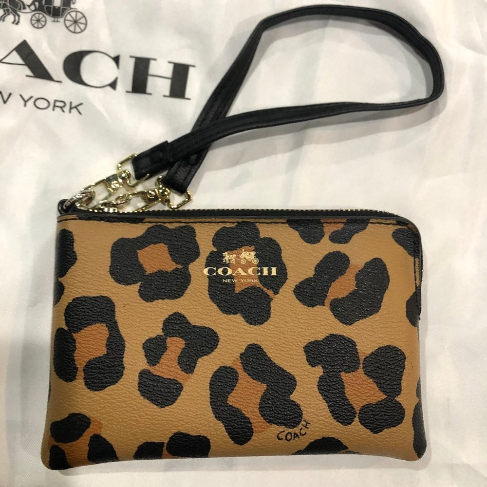 Coach Cheetah Print Wristlet